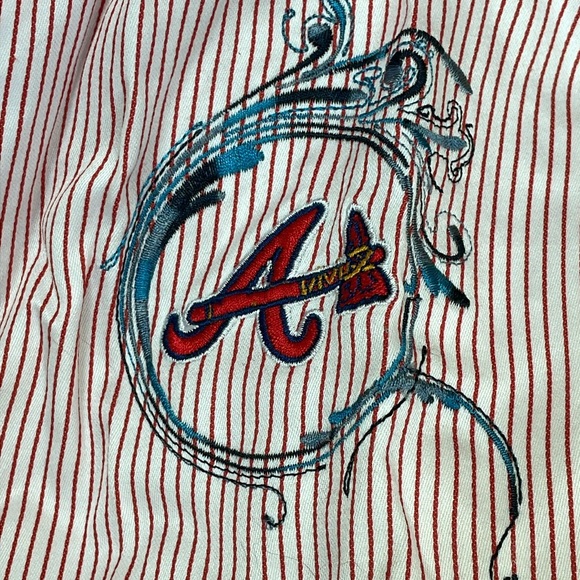 Robert Graham Atlanta Braves Button Down Shirt 2XL NWT NEW - Picture 8 of 8